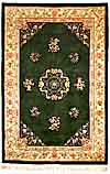 CHINESE Carved rug in "Peking" design. Wool on cotton, 90 line weave