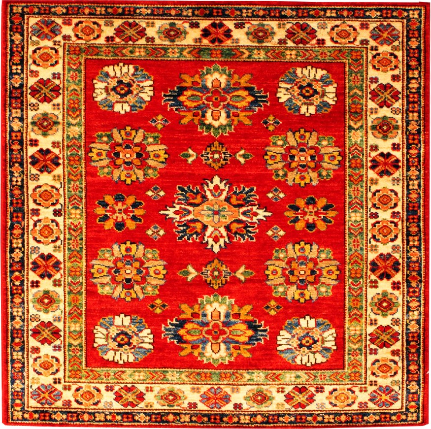 Kazak Wool Rug(3' 4” x 3' 5” ) - Jacobsen Oriental Rugs